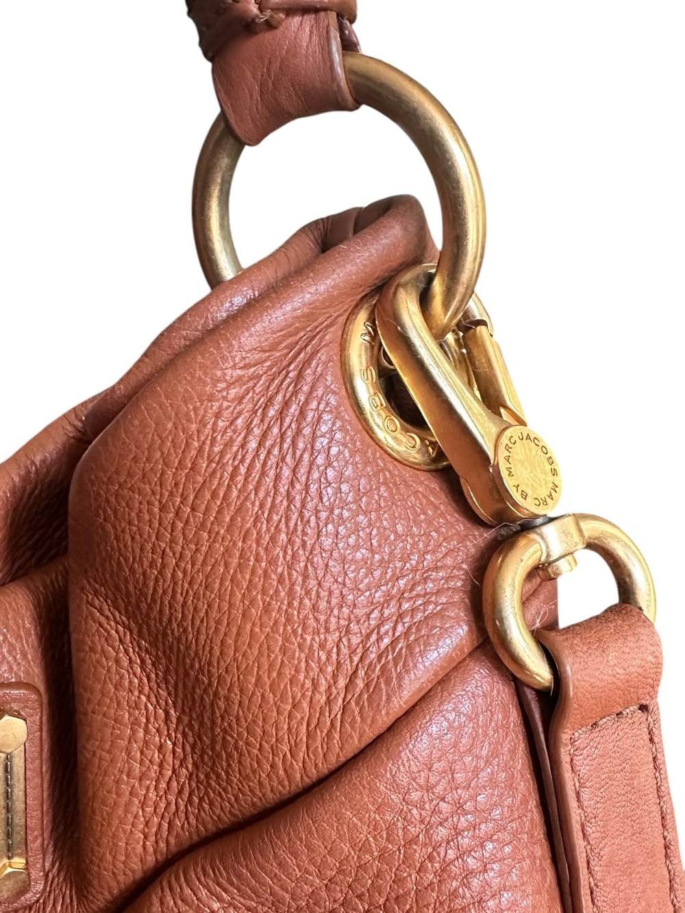 Marc by Marc Jacobs Classic Q Workwear Hobo Cognac Leather Crossbody - Picture 9 of 16